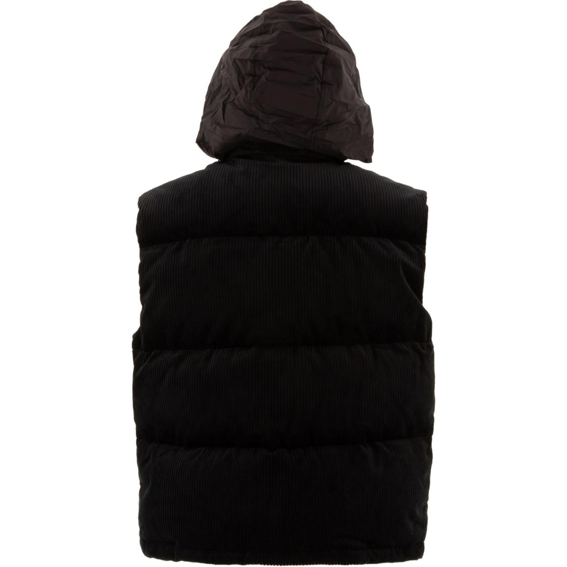 Lookbook PRADA FW24  Black Detachable Hood Sleeveless Puffer Jacket. SGC693-13YO-F002-S-OOO