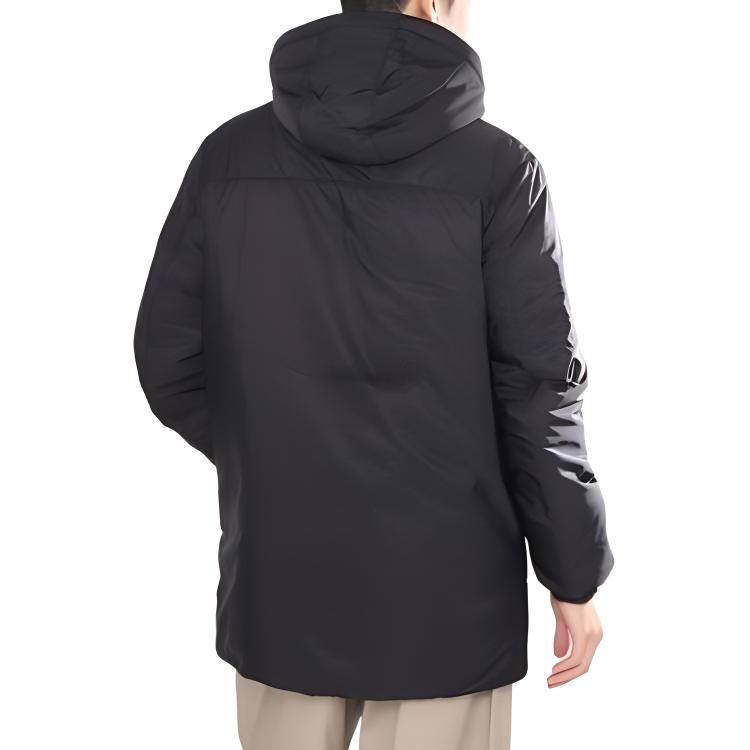 Details for PRADA FW24  Black Hooded Down Jacket with Logo Patch. SGC710-1WQ9-F0002-S-OOO