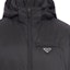 Cheap PRADA FW24 Black Hooded Down Jacket with Logo Patch. SGC710-1WQ9-F0002-S-OOO