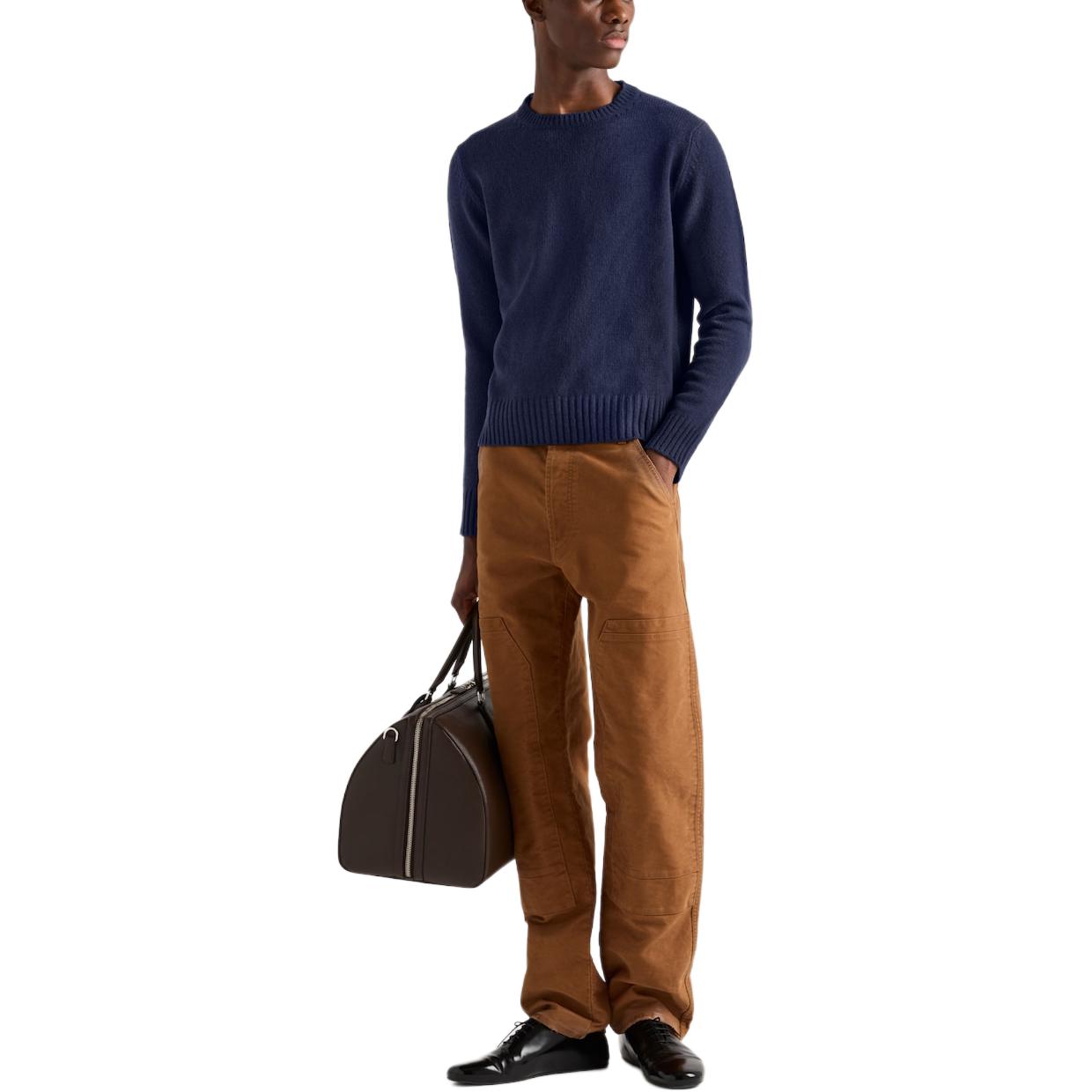 PRADA FW24  Brown Low Waist Loose Fit Twill Casual Pants. GEP398-142E-F0ADE-S-OOO 圖 3