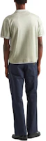 Shop PRADA FW24 龍舌蘭綠標誌條紋短袖 Polo 襯衫 UJN910-15CC-F0AQI-S-OOO