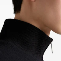 Details for Prada FW24 黑色羊毛外套,全拉鍊設計,長袖款式附Logo SGC686-1Y5V-F0002-S-OOO