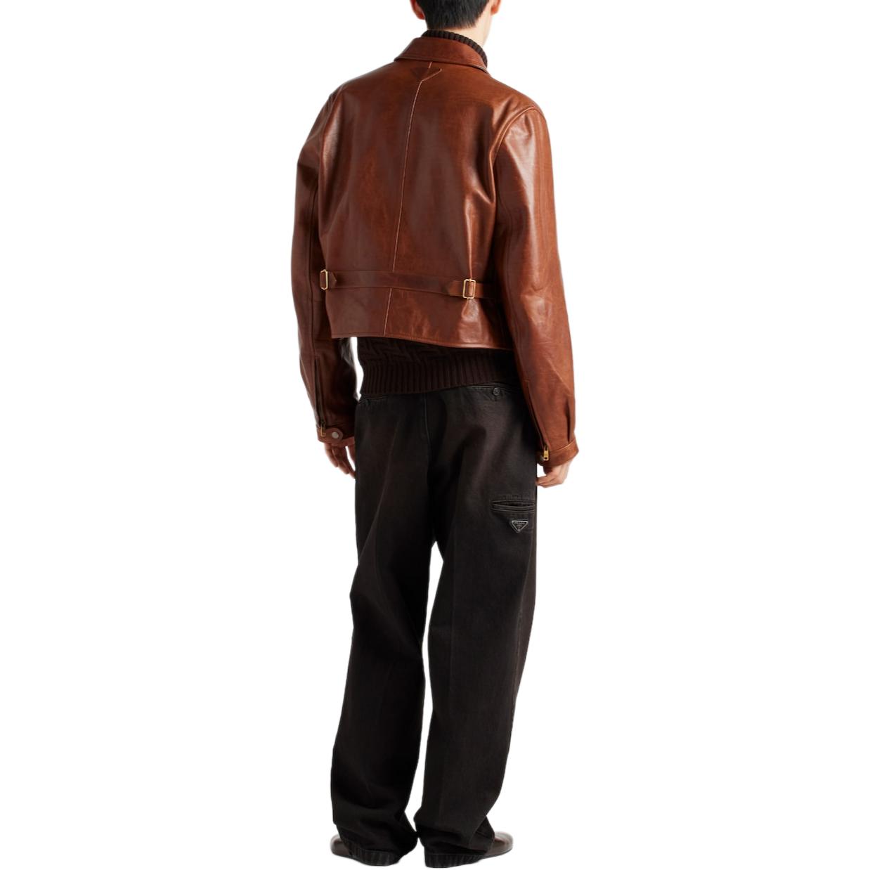 Shop PRADA FW24 Brown  Mid-Rise Loose Fit Solid Color Button Jeans GEP272-142D-F0631-S-182