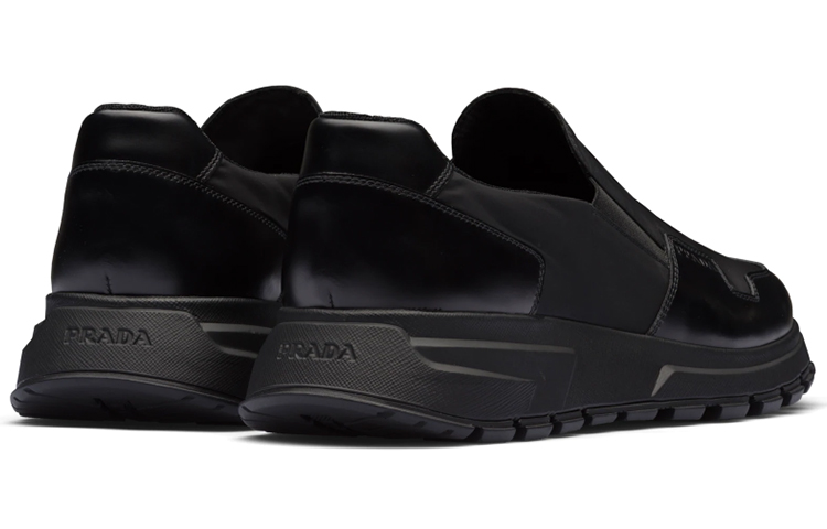 Prada Gabardine and Patent Leather Sneakers 'Black' 圖 3