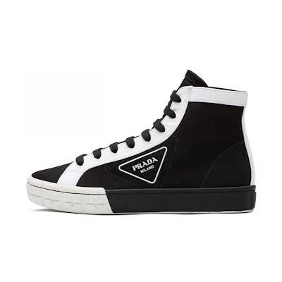 Prada Gabardine Wheel High 'Black White'