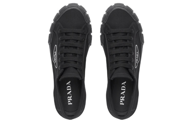 Shop Prada Gabardina Wheel Low 'Negro' 2EG302-GUD-F0002