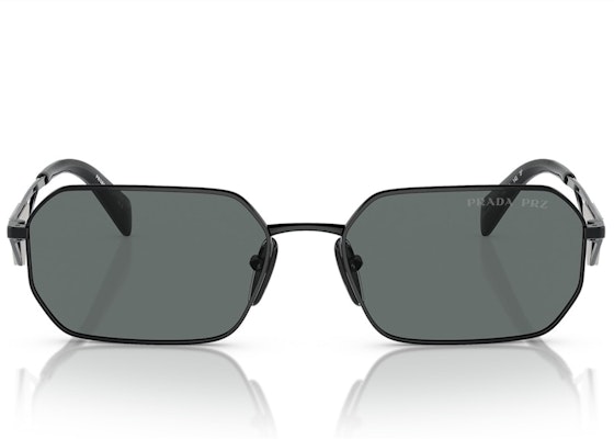 普拉达几何太阳镜 黑色/灰黑色 (SPRA51 1AB-5Z1) Order 普拉达几何太阳镜 黑色/灰黑色 (SPRA51 1AB-5Z1)