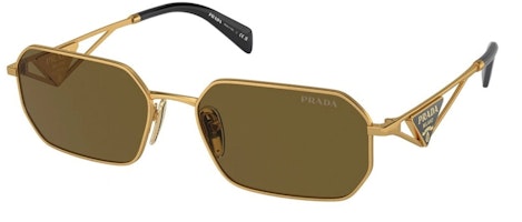 Prada Geometric Sunglasses Gold/Brown (SPRA51) Prada Geometric Sunglasses Gold/Brown (SPRA51)