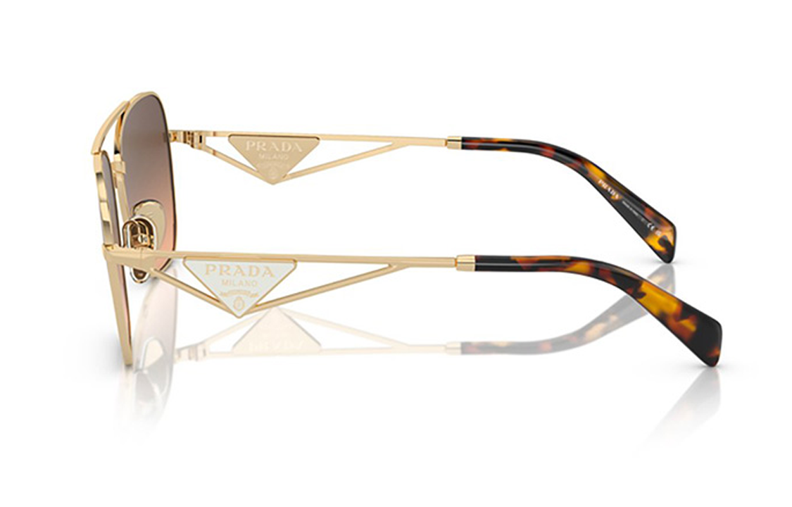 PRADA Gold Aviator Sunglasses Unisex with Letter Logo Design. 0PRA50S-ZVN50C 圖 4