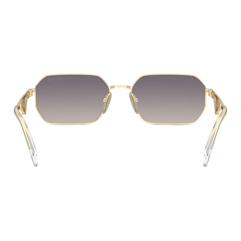 Shop PRADA 골드 비정형 메탈 로고 선글라스 유니섹스 커플 디자인 POIZON2406211105