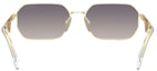 Shop PRADA 골드 비정형 메탈 로고 선글라스 유니섹스 커플 디자인 POIZON2406211105