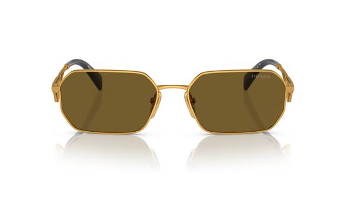 PRADA Gold Metal Irregular Sunglasses Unisex Couple Style. PRA51S15N01T 圖 3