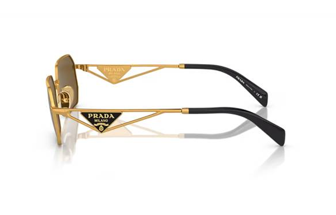 PRADA Gold Metal Irregular Sunglasses Unisex Couple Style. PRA51S15N01T 圖 4