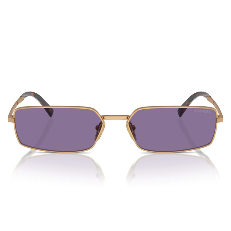 PRADA Gold Rectangular Metal Sunglasses with Engraved Temples POIZON2406201093 圖 5