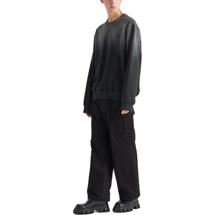 Purchase 普拉达渐变标志宽松版黑色男士卫衣 UJL26A-13BG-F0002-S-232