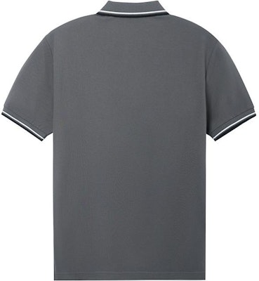 PRADA 灰色条纹标志领短袖POLO衫 SJN256-322-F0BW9 Lookbook PRADA 灰色条纹标志领短袖POLO衫 SJN256-322-F0BW9