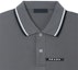 Cheap PRADA 灰色条纹标志领短袖POLO衫 SJN256-322-F0BW9