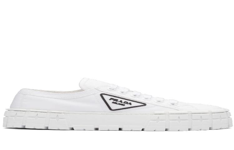 (W) Prada Double Wheel Sneakers Black 'White'