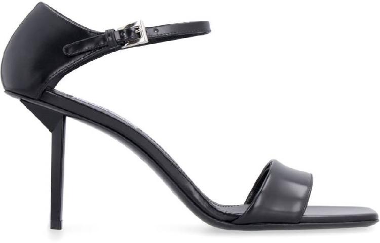 Prada Heeled Leather Sandals 'Black PRE_1X593MF090055_F0002' 圖 4