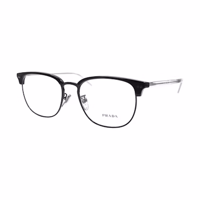 PRADA Heritage Black Browline Optical Eyeglasses Business Style. VPR11Z-D-1AB-1O1