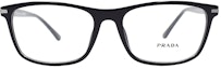Lookbook 普拉达经典遗产男士黑色方形光学眼镜 VPR01Z-D 1AB-1O1
