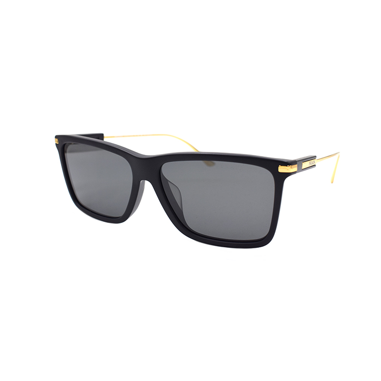 PRADA Heritage Polarized Sunglasses Matte Black Rectangular Frame for Men. SPR01Z-F 1BO-08G