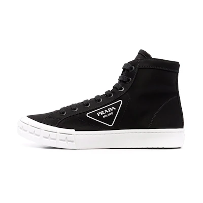 Prada High-Top Lace-Up 'Black Fashion Sneaker'