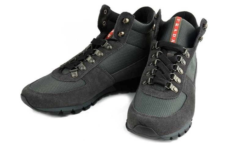 Prada High-Top Sneaker 'Grey Green' 圖 2