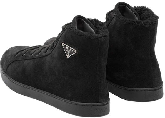 Prada Sepatu High-Top 'Logo Beludru Hitam' 2TE189_JFT_F0002_F_A000 Purchase Prada Sepatu High-Top 'Logo Beludru Hitam' 2TE189_JFT_F0002_F_A000