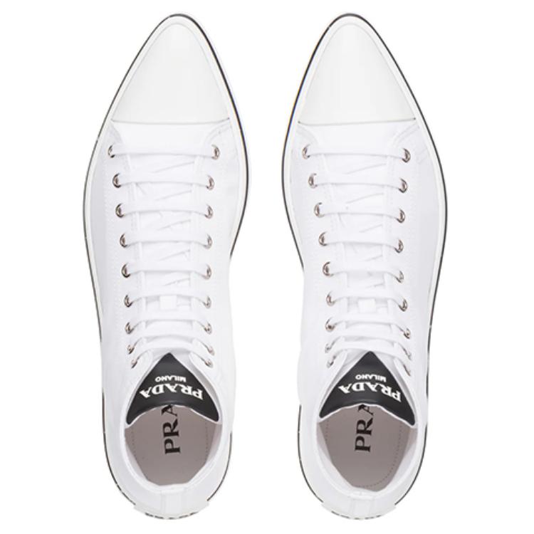 Purchase プラダ ハイカットスニーカー 白キャンバス 2TG177_GUD_F0009