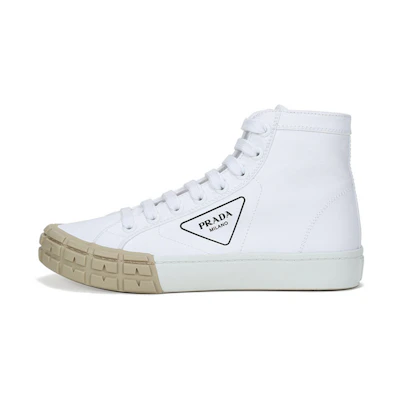 Prada High-Top Canvas Sneakers 'White'