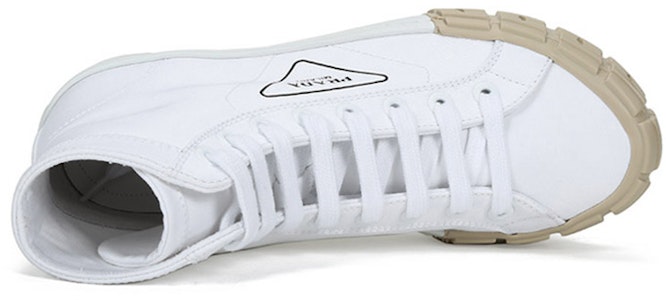 프라다 화이트 캔버스 하이탑 스니커즈 2TG158_GUD_F074A Purchase 프라다 화이트 캔버스 하이탑 스니커즈 2TG158_GUD_F074A