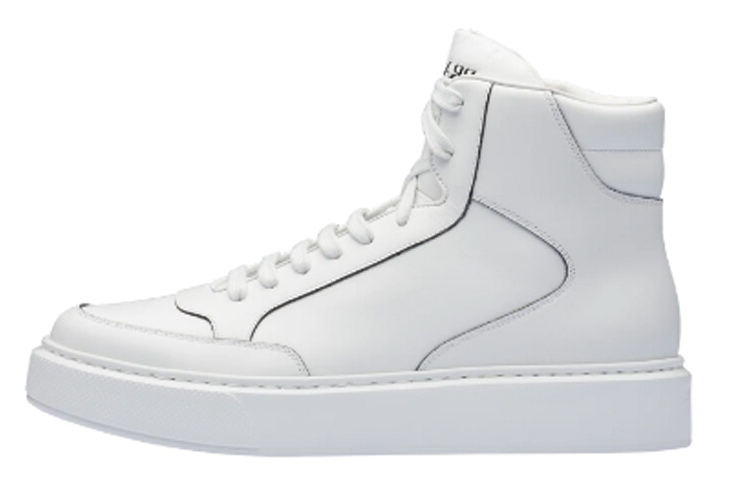 Prada High-Top Casual Sneaker 'White Leather'