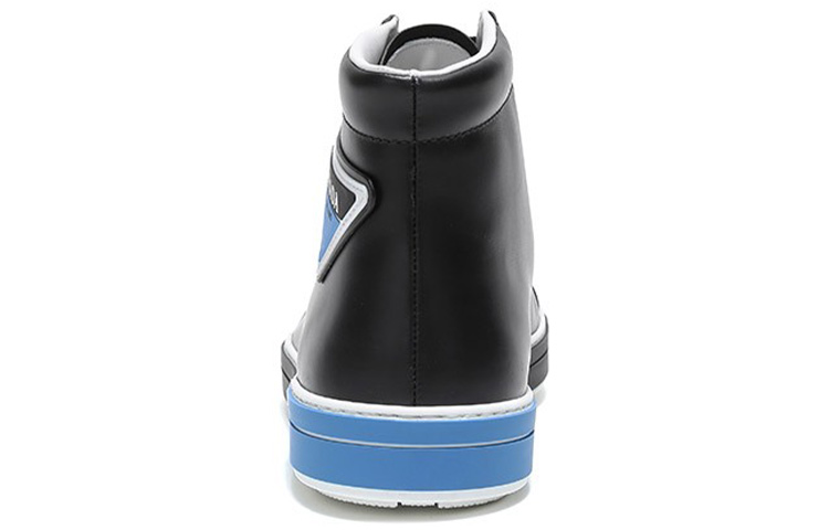 Prada High-Top Lace-Up Sneakers 'Black Blue' 圖 4