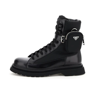 Prada High-Top Martens Boots 'Black CMFT Durable'