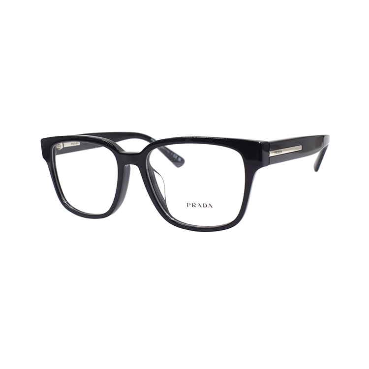 PRADA Iconic Plaque Rectangle Optical Eyeglasses Black for Men. VPRA09-F-16K-1O1