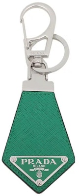 PRADA Irregular Letter Logo Keychain Unisex Green. 2PP041053F0458 Order PRADA Irregular Letter Logo Keychain Unisex Green. 2PP041053F0458