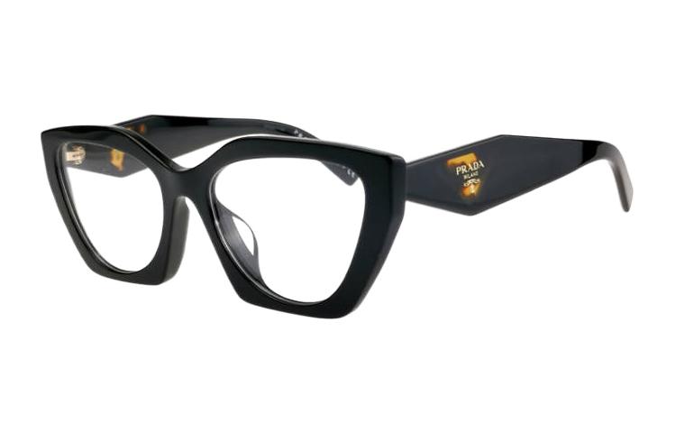PRADA Irregular Optical Frame Black Unisex Glasses. 0PR09YVF-1AB101