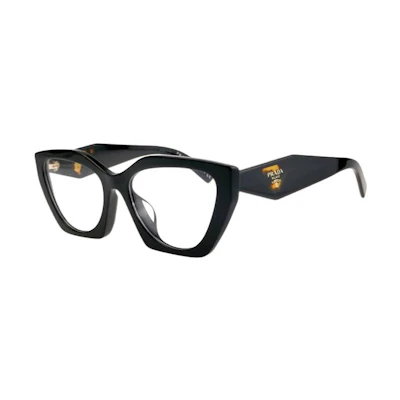 PRADA Irregular Optical Frame Black Unisex Glasses. 0PR09YVF-1AB101