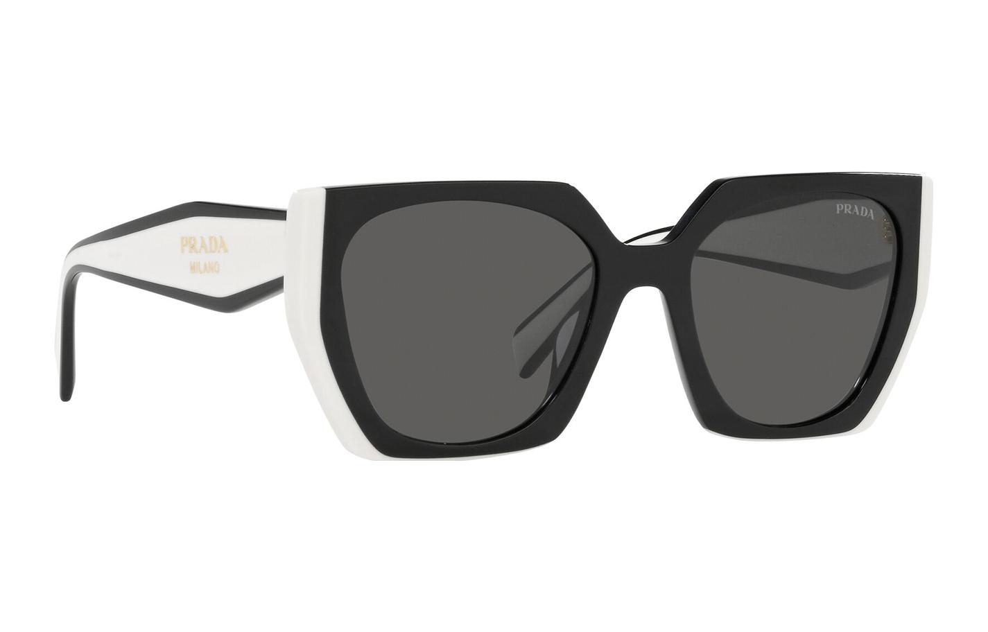 Lookbook Kacamata Bulat Unisex PRADA Gaya Pasangan Bentuk Tidak Beraturan. PR15WS09Q5S0