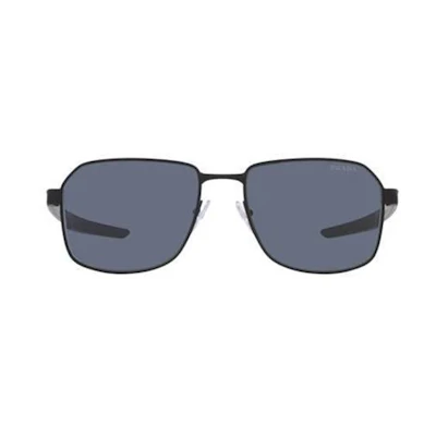PRADA Irregular Shaped Sunglasses for Men Black with Side Lettering. PS54WSDG009R