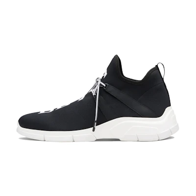 Prada Knit Fabric Sneaker 'Black White'