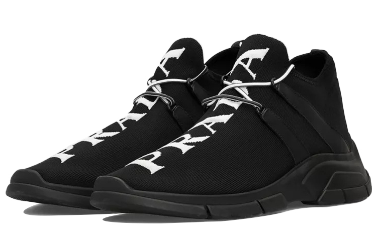 Lookbook 프라다 니트 스니커즈 (블랙) 4E3492-3V98-F0IAU