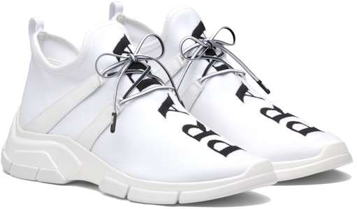 프라다 니트 스니커즈 '화이트 블랙' 4E3492-3V98-F0964 Order 프라다 니트 스니커즈 '화이트 블랙' 4E3492-3V98-F0964