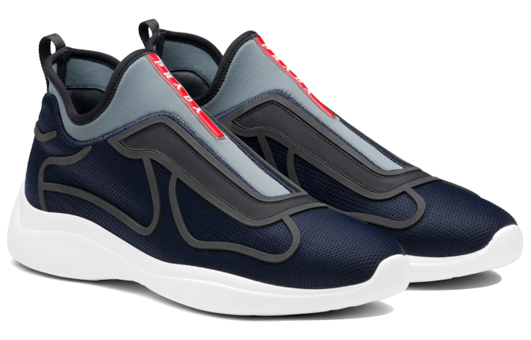 Prada Knit Sneakers 'Blue Grey' 圖 3