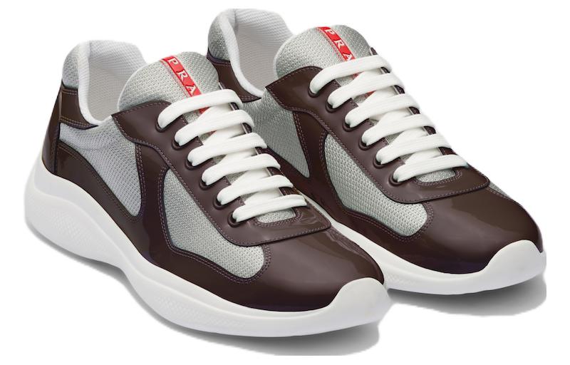 Order 普拉达棕银色圆头低帮系带鞋 4E3400_3AMS_F0KQH