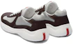 Shop Prada Zapatos Bajos Cordones Punta Redonda 'Marrón Plata' 4E3400_3AMS_F0KQH
