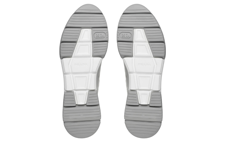 Prada Leather and Fabric Sneakers 'White' 圖 5