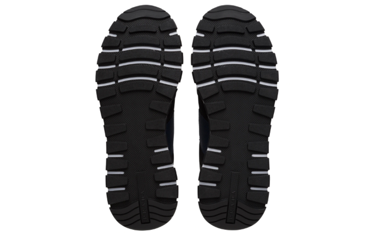 Prada Leather and Nylon Sneakers 'Black Blue' 圖 5