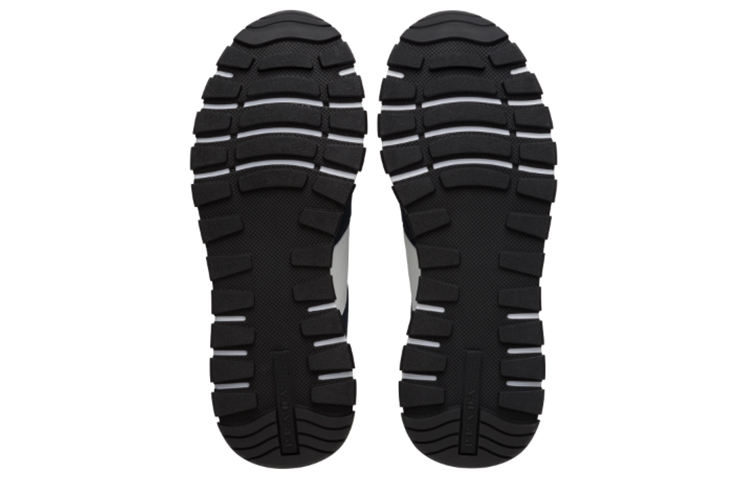 Prada Leather and Nylon Sneakers 'Blue White' 圖 5